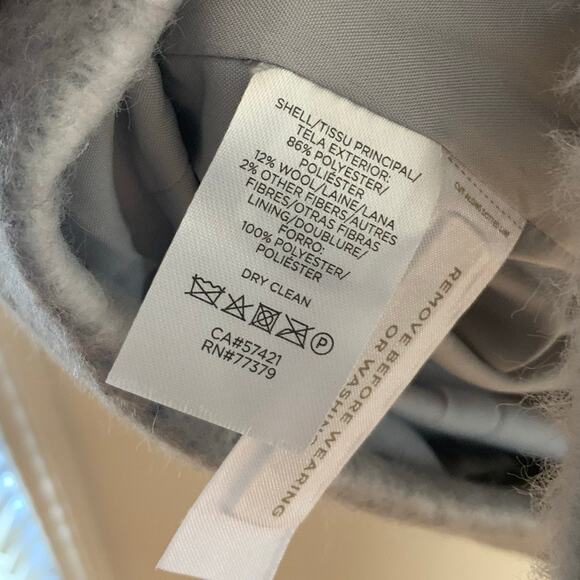 Ann Taylor checked wool blend peacoat NWT size MP - Picture 3 of 7